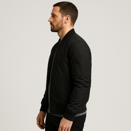 Mens Zip Up Bomber Jacket – Modern Streetwear Everyday Style