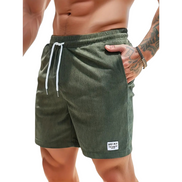 Mens Swim Shorts - Elastic Waist Drawstring Style