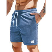 Mens Swim Shorts - Elastic Waist Drawstring Style
