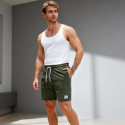 Mens Swim Shorts - Elastic Waist Drawstring Style