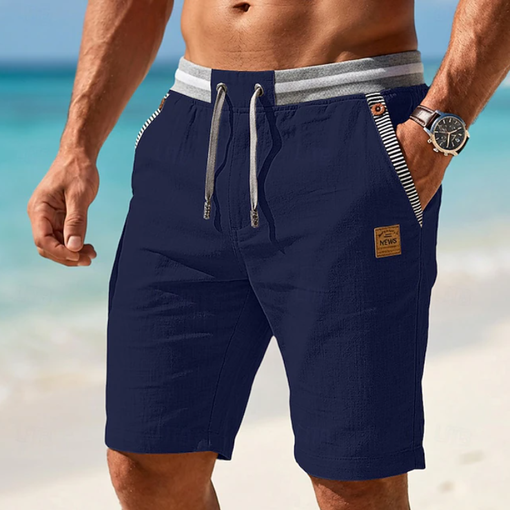 Mens Summer Shorts - Lightweight Relaxed Fit with Adjustable Waist