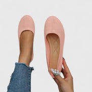 Womens Slip-On Shoes - Cushioned Footbed & Non-Slip Sole