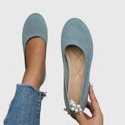 Womens Slip-On Shoes - Cushioned Footbed & Non-Slip Sole