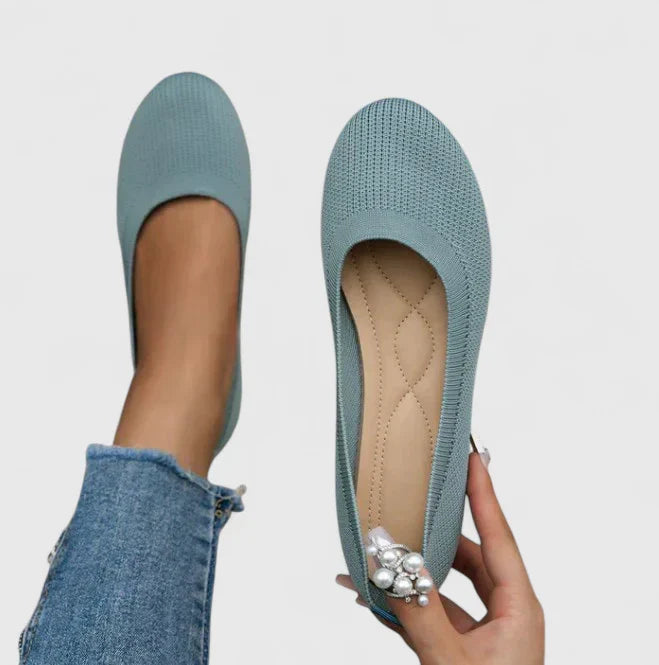 Womens Slip-On Shoes - Cushioned Footbed & Non-Slip Sole