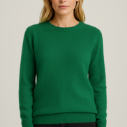 Womens Cashmere Crewneck Sweater - Classic Soft Knit
