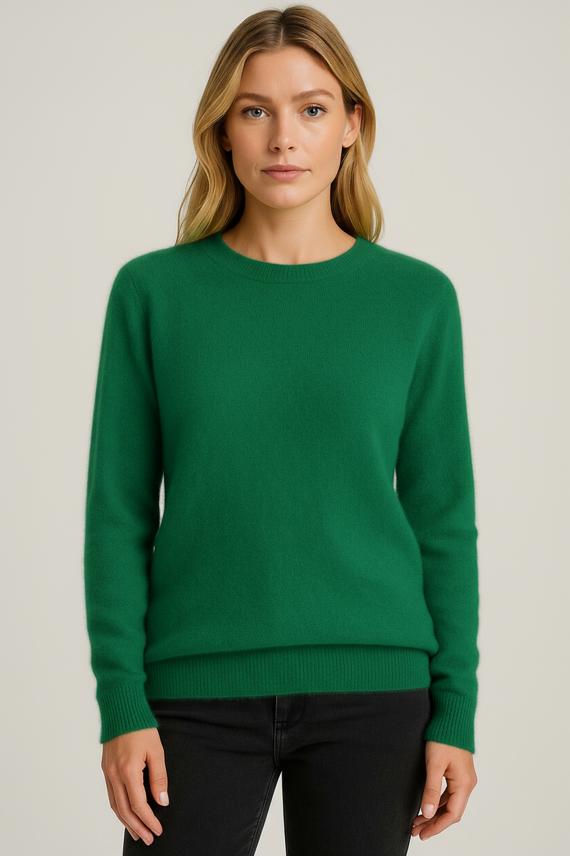 Womens Cashmere Crewneck Sweater - Classic Soft Knit