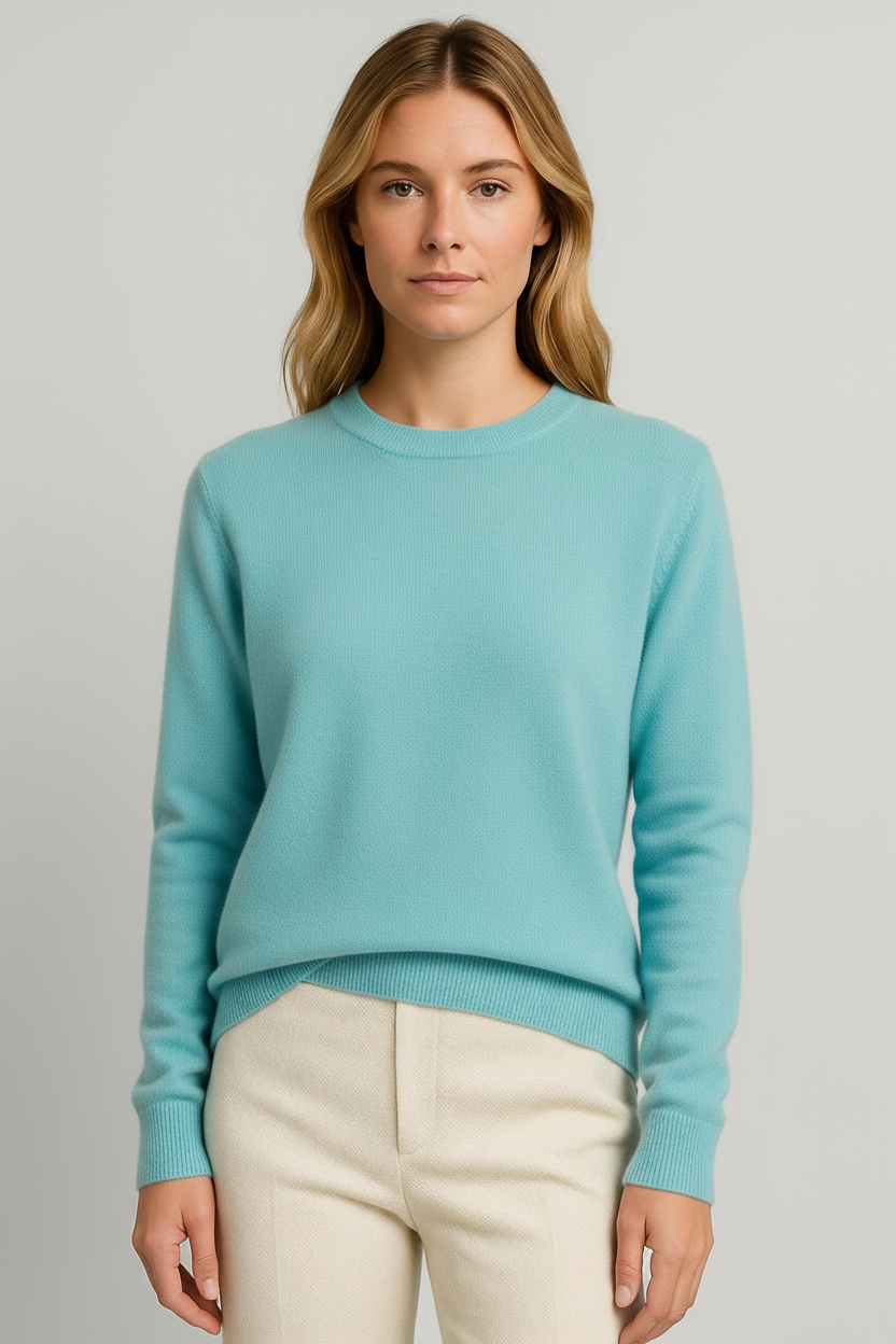 Womens Cashmere Crewneck Sweater - Classic Soft Knit