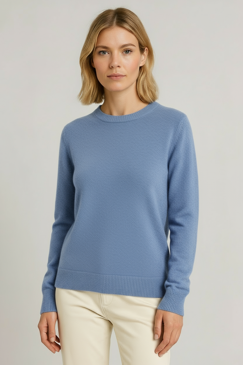 Womens Cashmere Crewneck Sweater - Classic Soft Knit