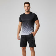 Mens Activewear Set - Breathable T-Shirt & Shorts