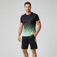 Mens Activewear Set - Breathable T-Shirt & Shorts