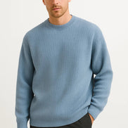Mens Oversized Knit Sweater – Relaxed Ribbed Everyday Style