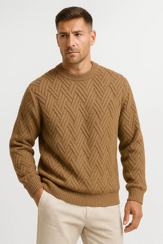 Mens Knit Sweater – Refined Pattern Everyday Style