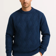 Mens Knit Sweater – Refined Pattern Everyday Style