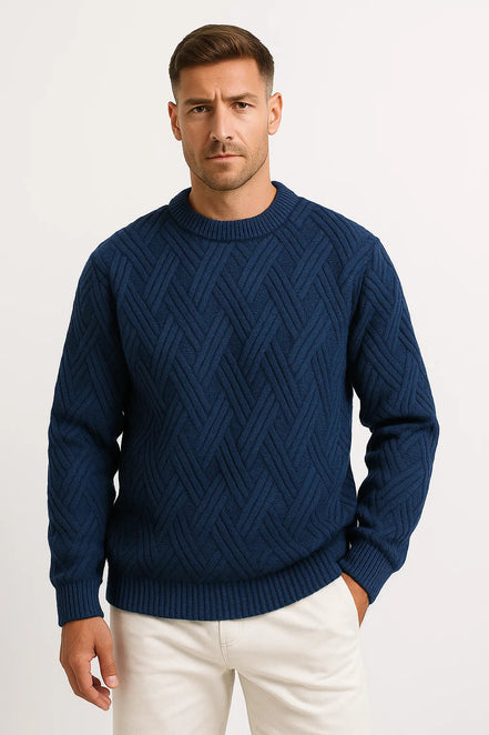 Mens Knit Sweater – Refined Pattern Everyday Style
