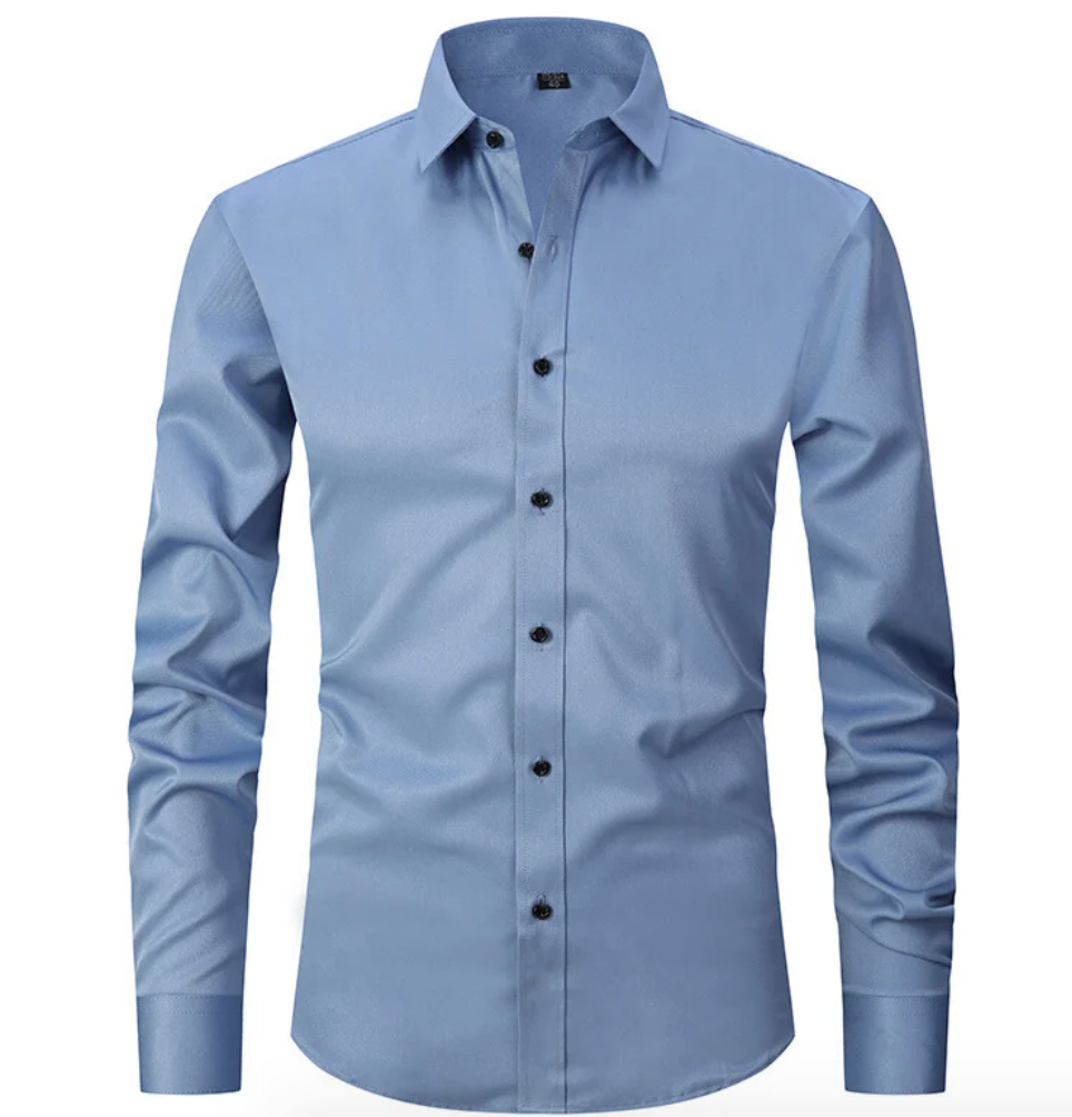 Mens Stretch Shirt – Slim Fit Wrinkle-Resistant Style