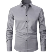 Mens Stretch Shirt – Slim Fit Wrinkle-Resistant Style