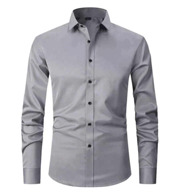 Mens Stretch Shirt – Slim Fit Wrinkle-Resistant Style