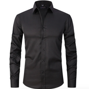 Mens Stretch Shirt – Slim Fit Wrinkle-Resistant Style