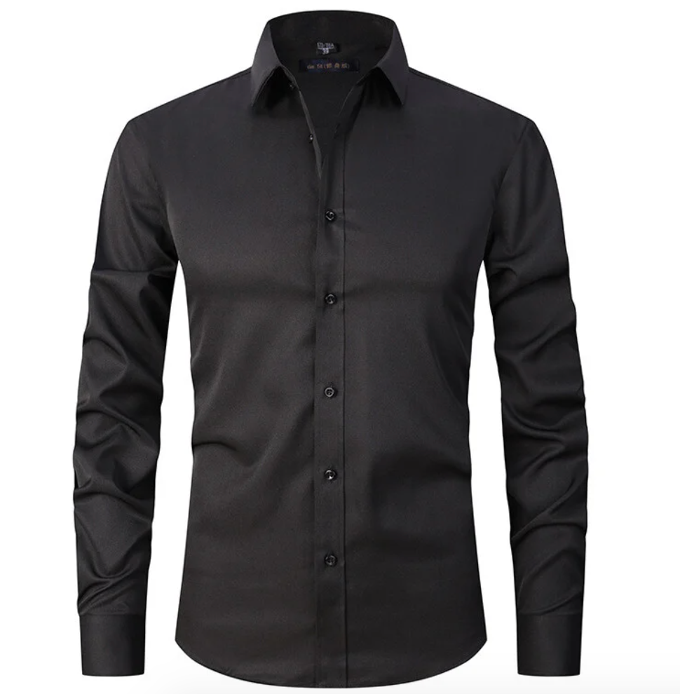 Mens Stretch Shirt – Slim Fit Wrinkle-Resistant Style