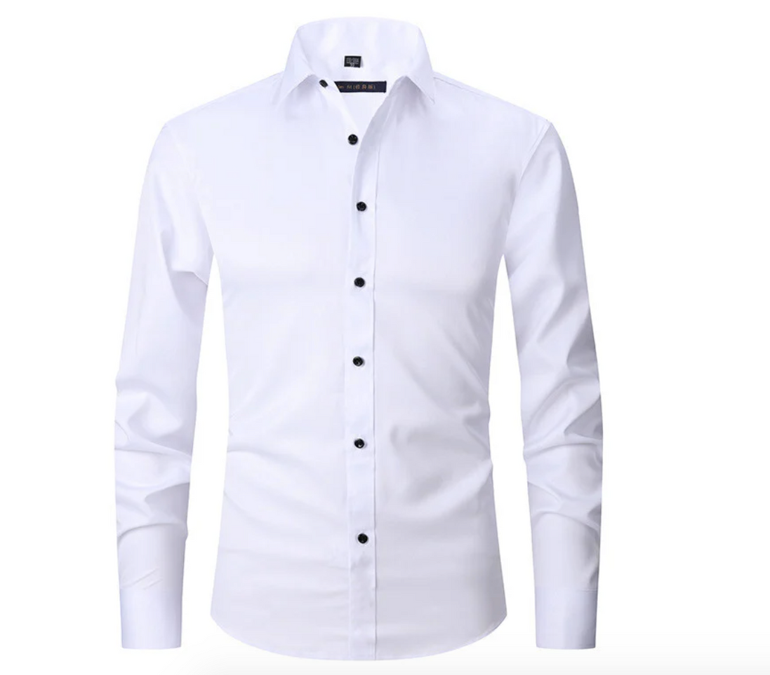 Mens Stretch Shirt – Slim Fit Wrinkle-Resistant Style