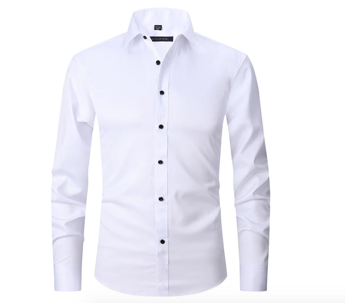 Mens Stretch Shirt – Slim Fit Wrinkle-Resistant Style