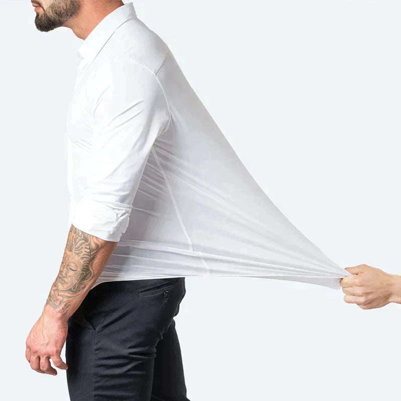 Mens Stretch Shirt – Slim Fit Wrinkle-Resistant Style
