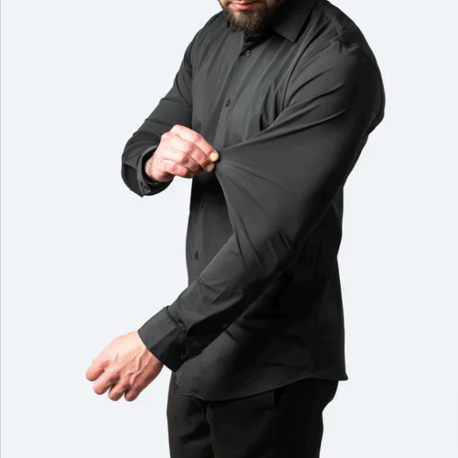 Mens Stretch Shirt – Slim Fit Wrinkle-Resistant Style