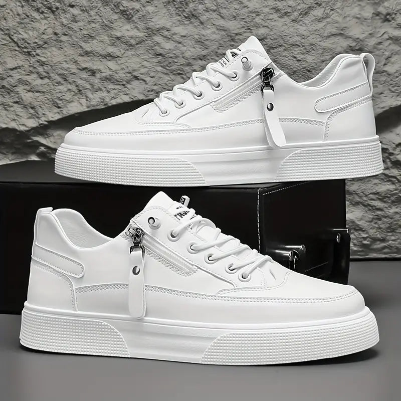 Kane – Mens Low Top Sneakers Lace Up Zip Casual Trainers Everyday Comfort