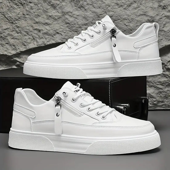 Kane – Mens Low Top Sneakers Lace Up Zip Casual Trainers Everyday Comfort