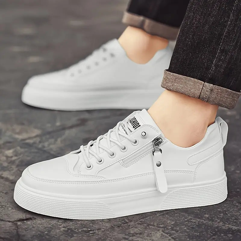 Kane – Mens Low Top Sneakers Lace Up Zip Casual Trainers Everyday Comfort