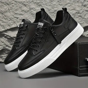 Kane – Mens Low Top Sneakers Lace Up Zip Casual Trainers Everyday Comfort
