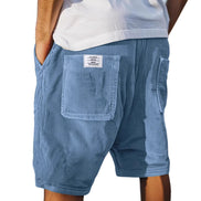 Mens Ribbed Corduroy Shorts - Tailored Fit Casual Style