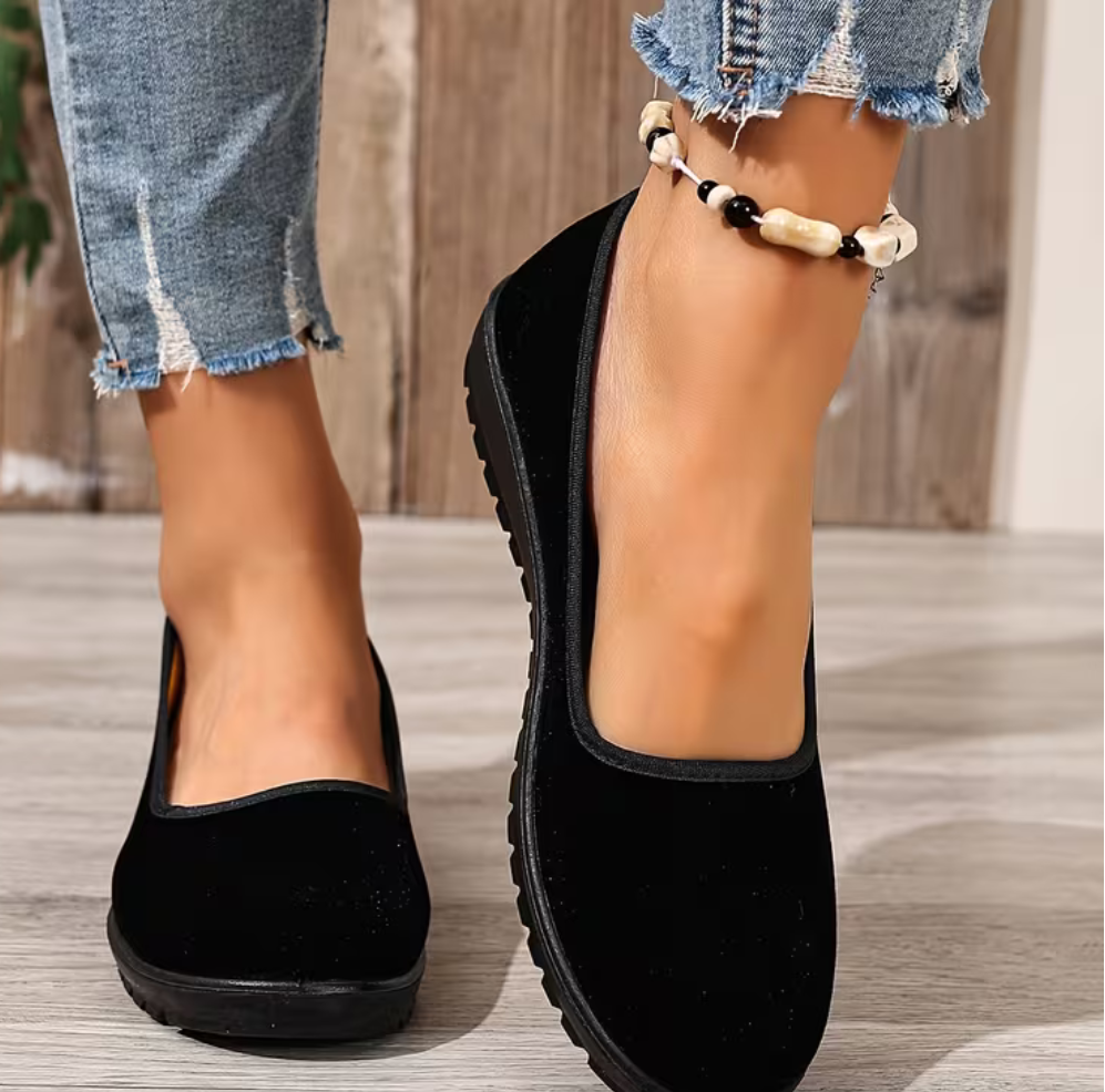 Womens Slip-On Comfort Shoes - Cushioned Non-Slip Sole