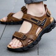 Mens Adjustable Sandals - 3-Way Adjustable Cushioned Straps