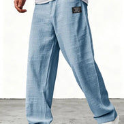 Mens Wide-Leg Trousers - Relaxed Everyday Style