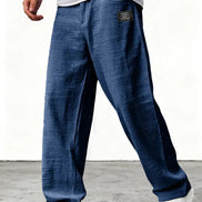 Mens Wide-Leg Trousers - Relaxed Everyday Style