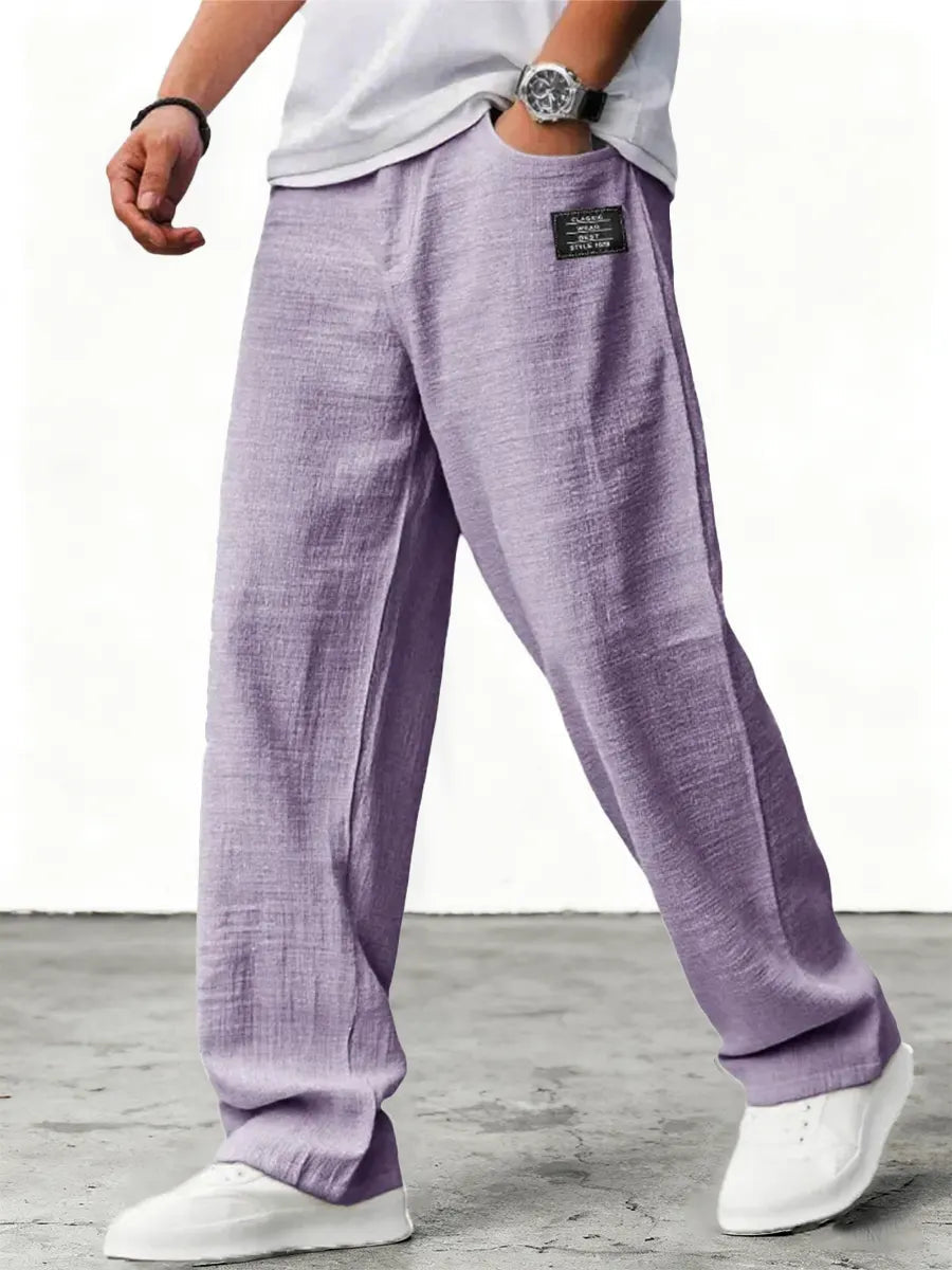 Mens Wide-Leg Trousers - Relaxed Everyday Style