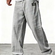 Mens Wide-Leg Trousers - Relaxed Everyday Style