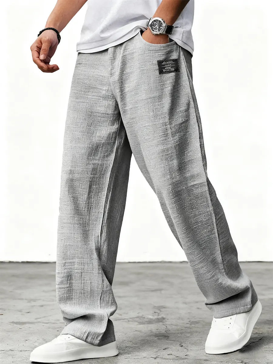 Mens Wide-Leg Trousers - Relaxed Everyday Style