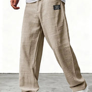 Mens Wide-Leg Trousers - Relaxed Everyday Style