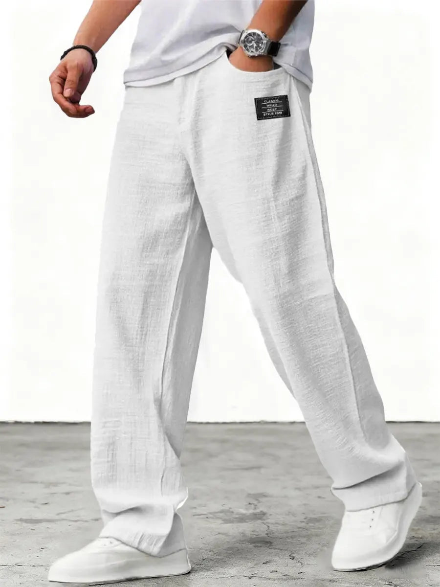 Mens Wide-Leg Trousers - Relaxed Everyday Style