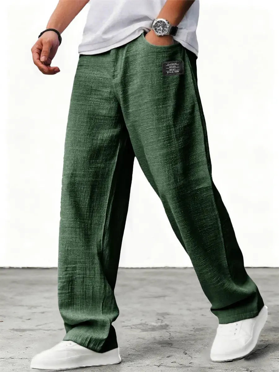 Mens Wide-Leg Trousers - Relaxed Everyday Style