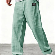 Mens Wide-Leg Trousers - Relaxed Everyday Style