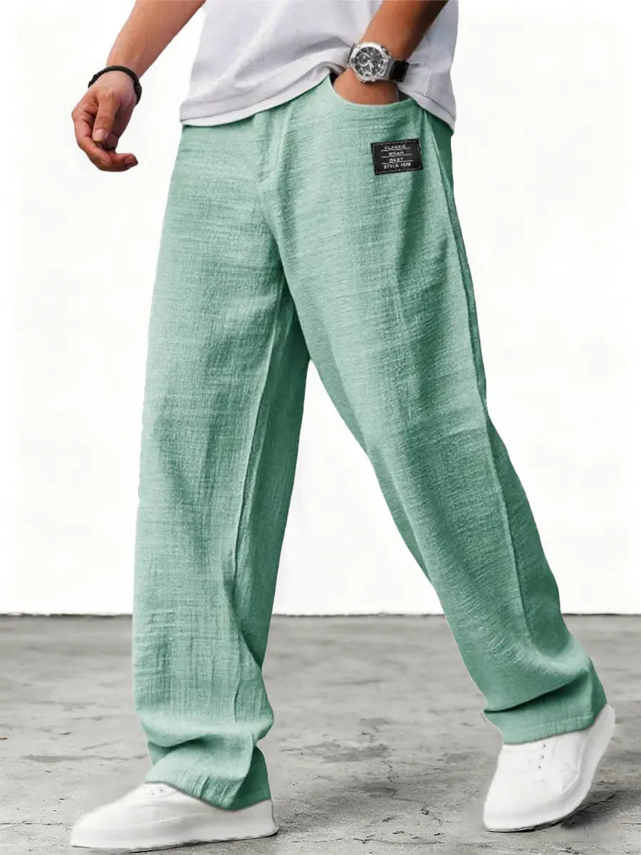 Mens Wide-Leg Trousers - Relaxed Everyday Style