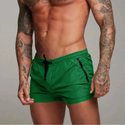 Mens Swim Shorts - Zip Pocket Drawstring Style