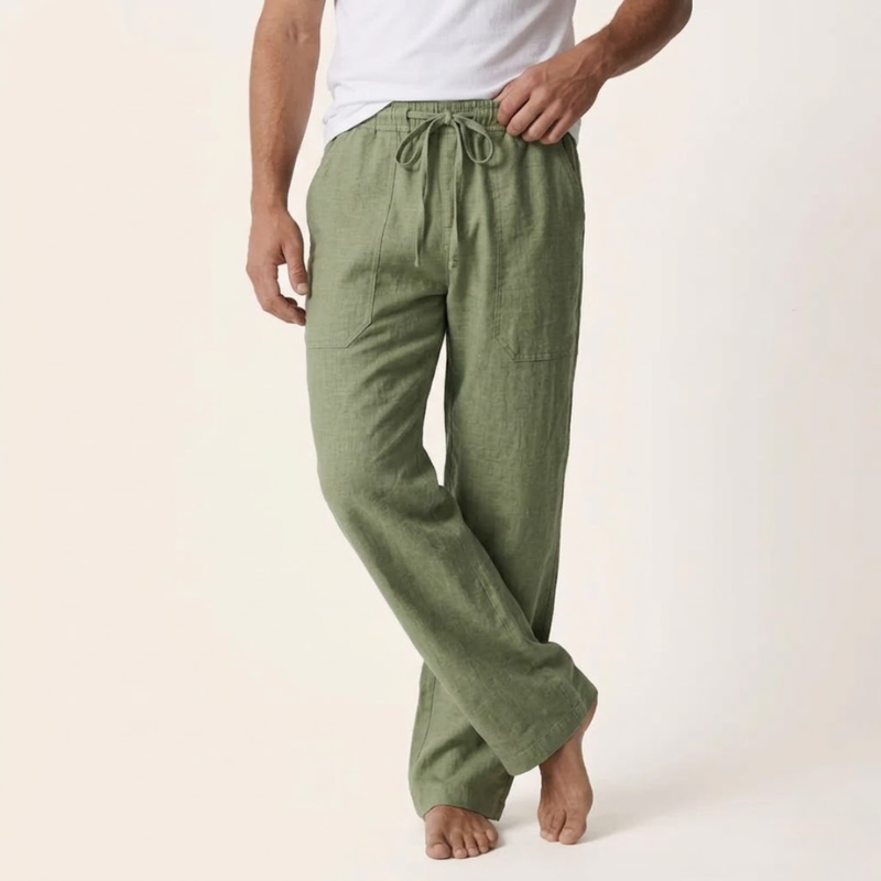 Mens Linen Trousers - Straight Fit Summer Style