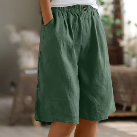 Womens Comfort Shorts - Relaxed Elastic Waist Style