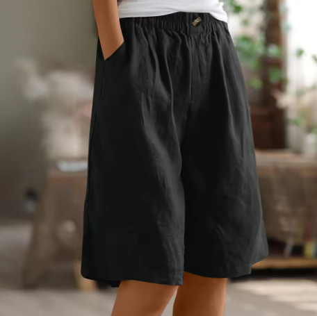 Womens Comfort Shorts - Relaxed Elastic Waist Style