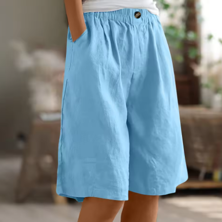 Womens Comfort Shorts - Relaxed Elastic Waist Style