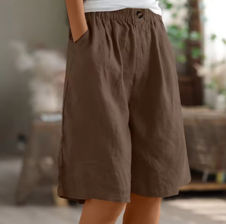 Womens Comfort Shorts - Relaxed Elastic Waist Style